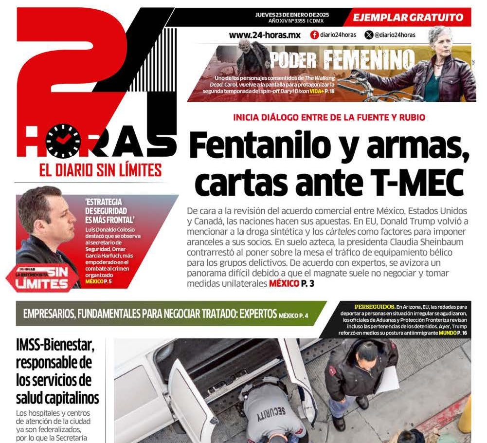 Entérate de las noticias más relevantes del acontecer nacional a través de nuestra síntesis informativa de este jueves, 23 de enero de 2025.