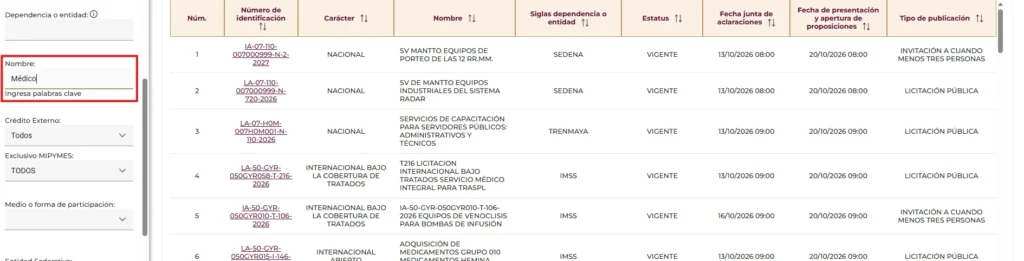 Paso 3. Busca oportunidades con Nombre