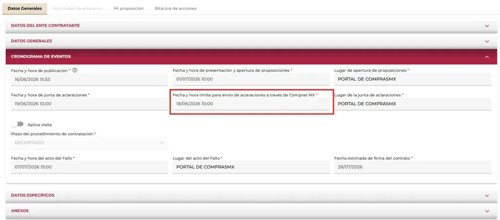3. Revisa el cronograma antes de preparar las preguntas