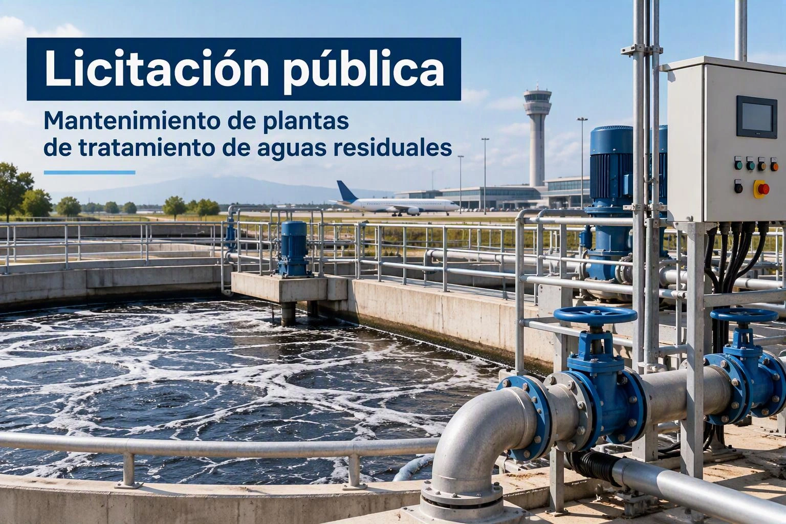 Mantenimiento preventivo y correctivo a plantas de tratamiento de aguas residuales y equipos complementarios en aeropuertos de México.