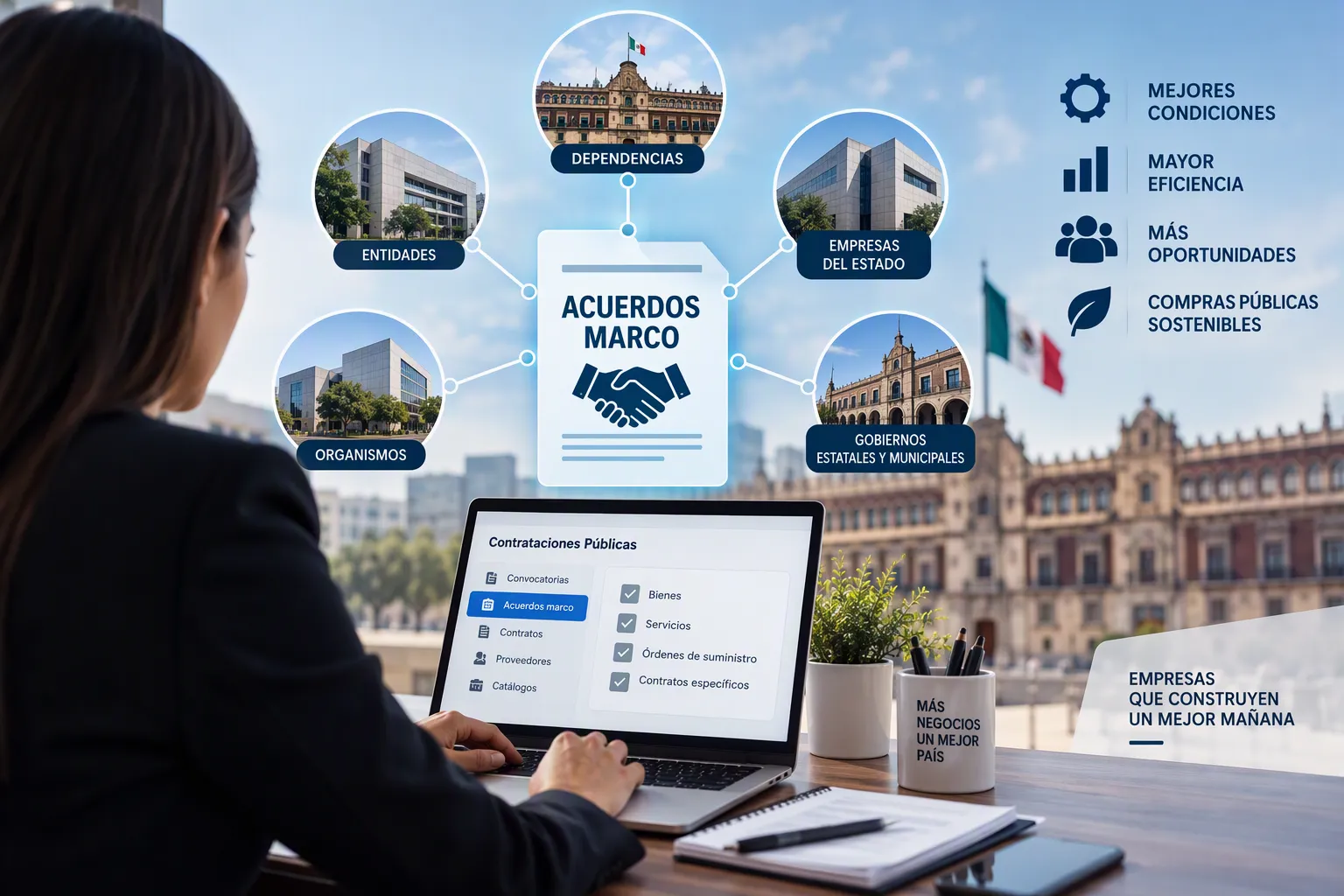Empresa participando en compras públicas mediante un acuerdo marco