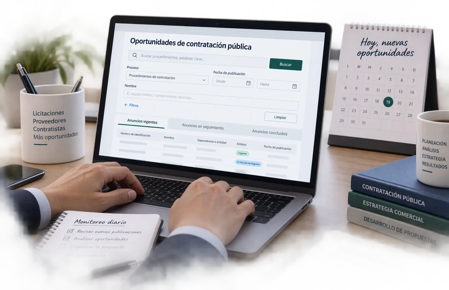 Monitoreo diario de oportunidades de contratación pública en Compras MX