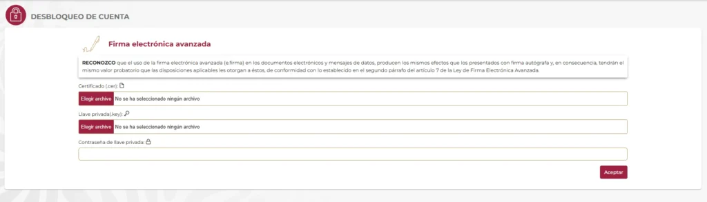 Paso 2. Validar tu identidad con la e.firma