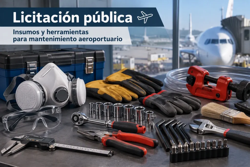 Licitación del AICM para insumos y herramientas de mantenimiento aeroportuario