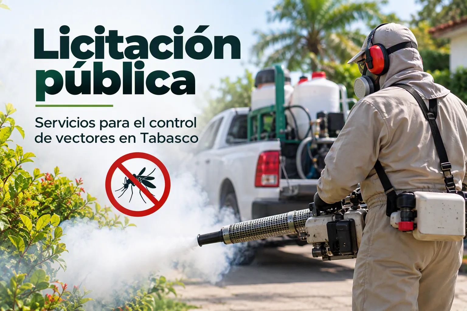 Licitación pública para servicios de control de vectores y fumigación en Tabasco