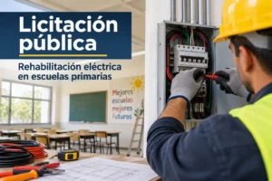 Licitación pública para trabajos de rehabilitación eléctrica en escuelas primarias de Juárez, Chihuahua.