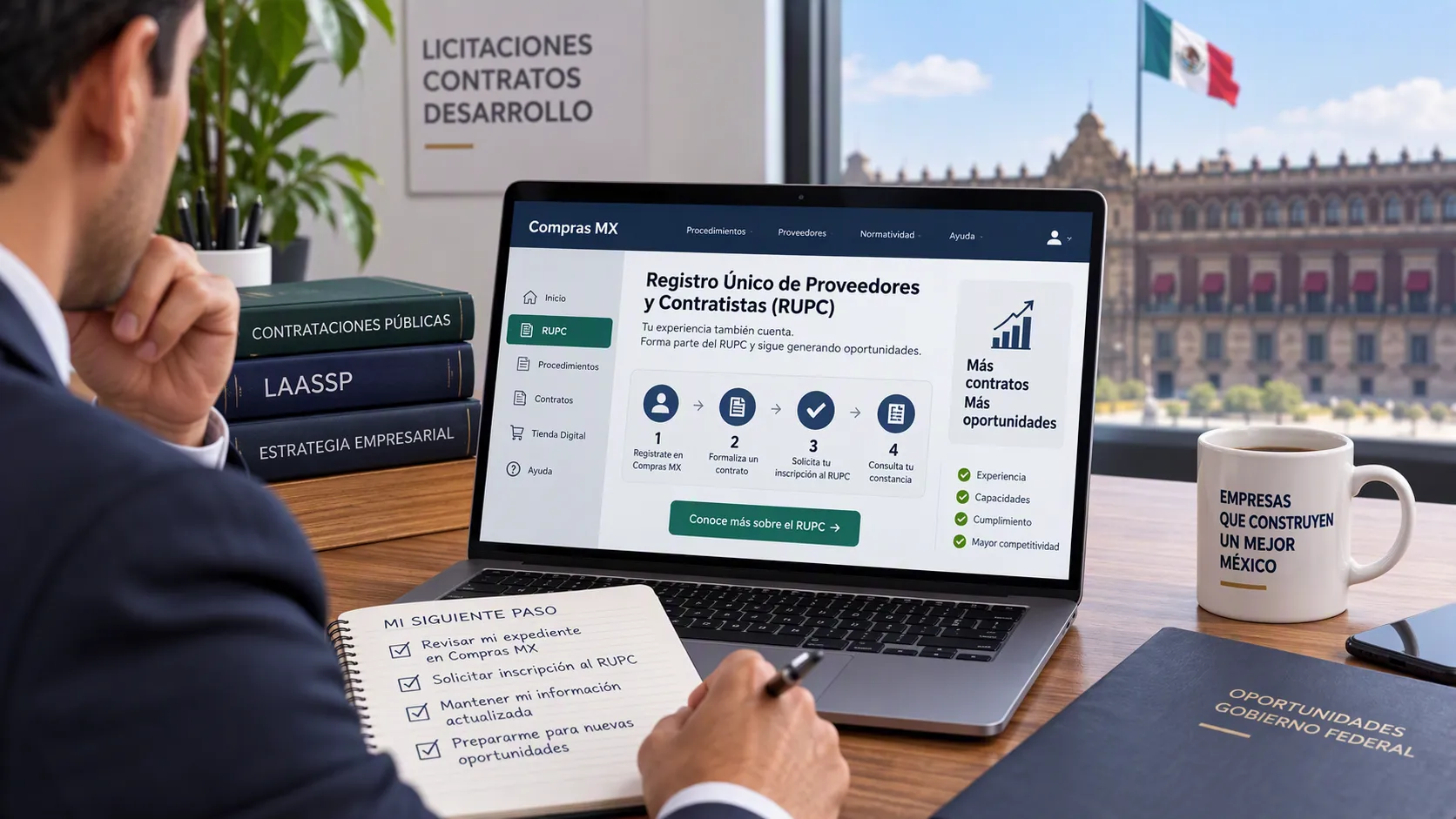 Empresa preparando su registro como proveedor del Gobierno